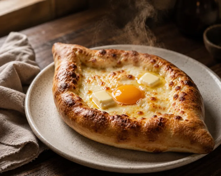 Adjaruli Khachapuri – georgisches Gericht